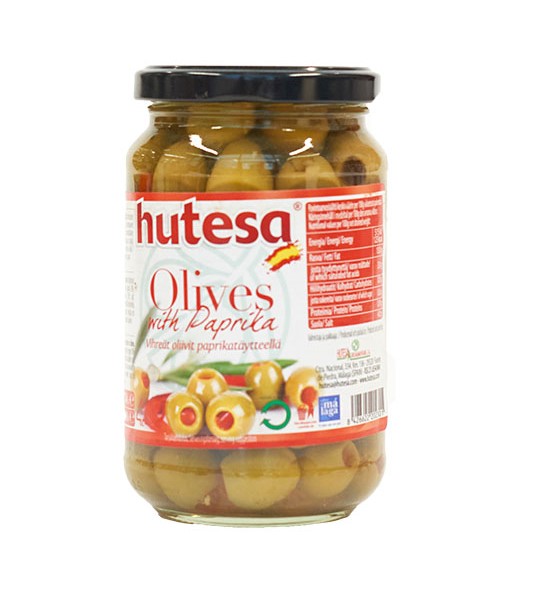Hutesa Olive Green Pepper Stuffed 350/200g
